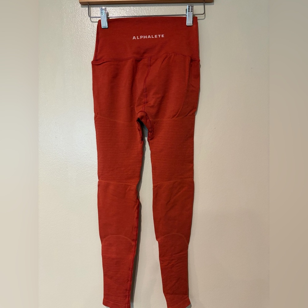 Alphalete Rust Red High-Waist Seamless Leggings